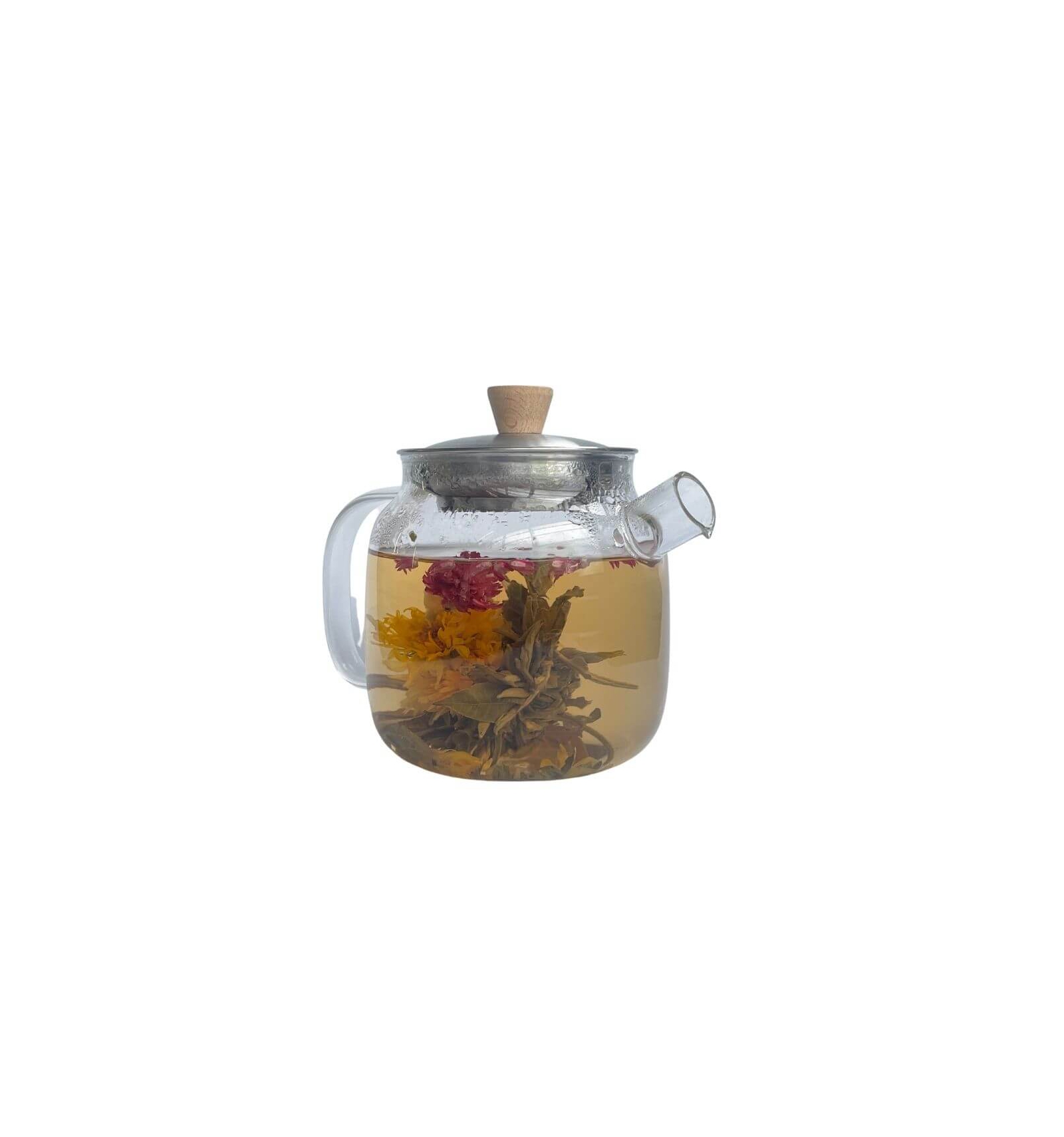 Connaissez vous la fleur de thé? 200 feuilles de thé blanc cousues à la  main autour d'une fleur 🌷 qui s'ouvre dans l'eau chaude pour vous offrir  un